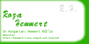 roza hemmert business card